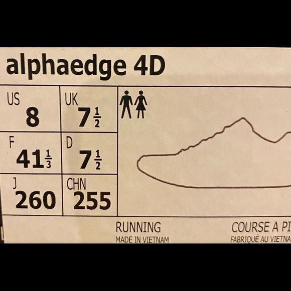 Brand New Adidas Alphaedge Running Shoes - Picture 6 of 6